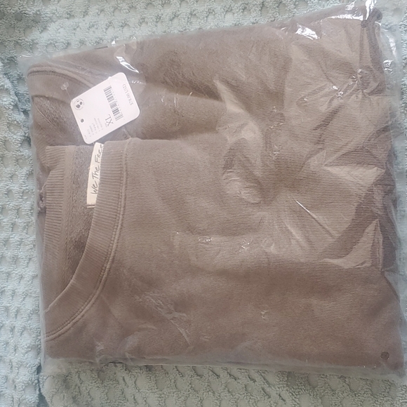 NWT FREE PEOPLE CAMDEN Dolphin Gray OVERSIZED PULLOVER Sweatshirt - Picture 5 of 9